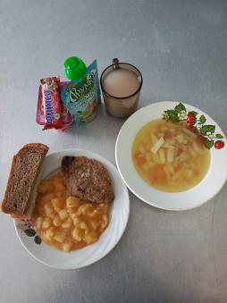 Неделя витаминизации 17.11.2025 Суп картофельный с бобовыми, рагу из овощей, котлета мясная, кисель плодово-ягодный, хлеб ржаной, хлеб пшеничный, фруктовое пюре, злаковый батончик, йогурт